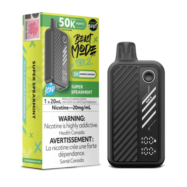 AzHB3lzg.png Super Spearmint Flavour Beast Mode Max 2 - Disposable 50K
