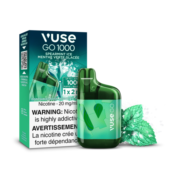F1-SensoryVisual-1K-SpearmintIce-pack.png Spearmint Ice Vuse GO 1000 - Disposable Vape