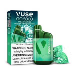F1-SensoryVisual-5K-SpearmintIce-pack_ad31d5d3-76b4-456e-b216-aafe916afd37.png Spearmint Ice Vuse GO 5000 - Disposable Vape