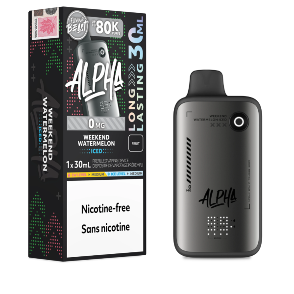 Weekend Watermelon Iced Flavour Beast Alpha - Disposable Vape 80K