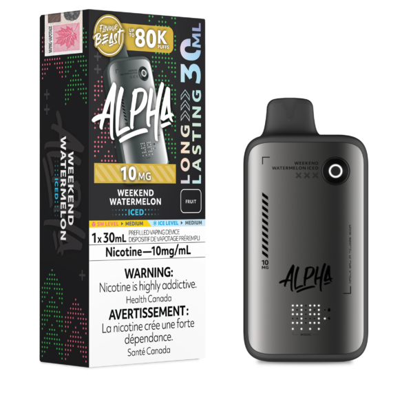 Weekend Watermelon Iced Flavour Beast Alpha - Disposable Vape 80K