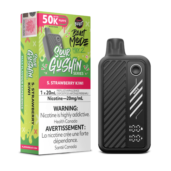 Sour Gushin S. Strawberry Kiwi Flavour Beast Mode Max 2 - Disposable 50K