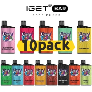 IGET_Bar_10pack.webp IGET Bar 3500 Puffs 10 pack Multiple flavors